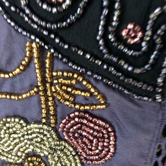 Free People Purple Floral Embroidered Blouse - Picture 3 of 6